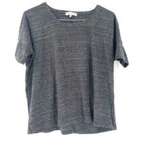 Daydreamer LA Short Sleeve Top Scoop Neck Gray